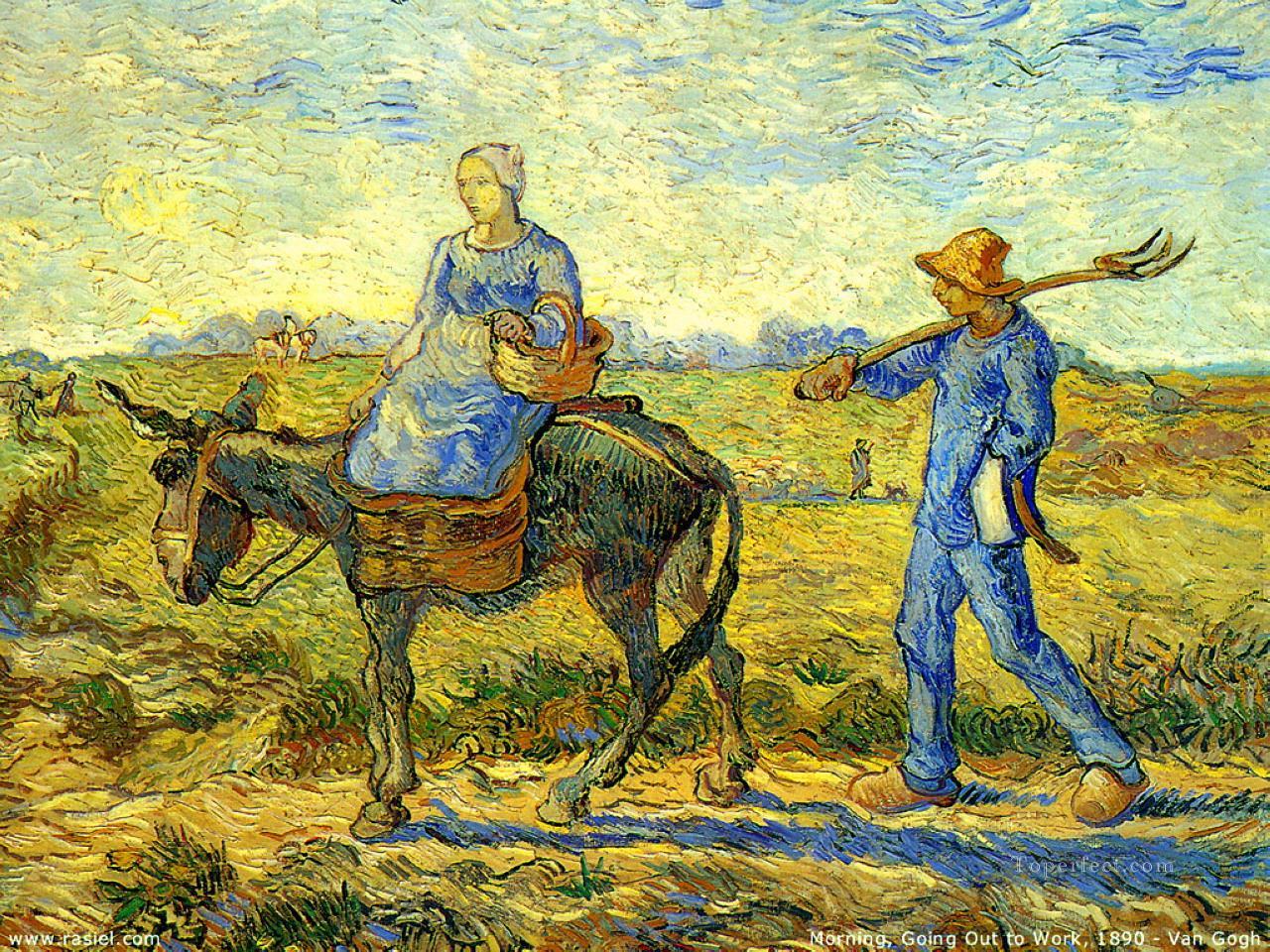 Mañana Ir a trabajar Vincent van Gogh Pintura al óleo
